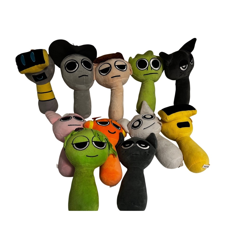 Lot 11 Sprunki Character Plush Toy Gray Fun Bot Vineria Oren
Gamer Gift Preowned
